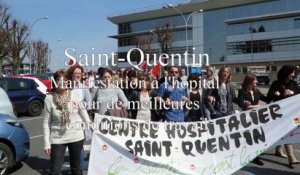 Manifestation du personnel hospitalier à Saint-Quentin
