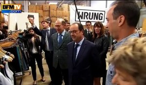 Hollande fait du shopping en banlieue dans une entreprise de streetwear