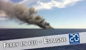 Un ferry prend feu en Espagne