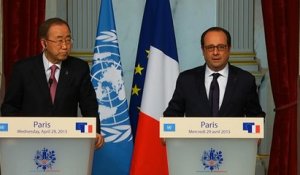 Point presse conjoint avec M. Ban Ki-moon, Secrétaire général des Nations unies