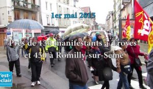 Les défilés du 1er mai à Troyes et Romilly-sur-Seine