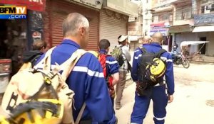 Au Népal, le difficile travail des secours français