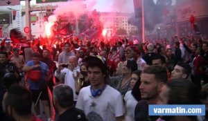 Les supporters en folie à Toulon après la victoire du RCT