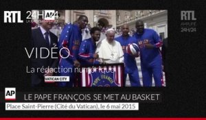 Cours de basket pour le pape François en compagnie des Harlem Globetrotters