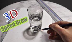 Dessin d'un verre 3D réaliste