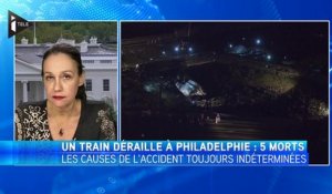 Un train de passagers déraille à Philadelphie