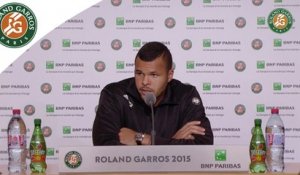 Conférence de presse Jo-Wilfried Tsonga Roland-Garros 2015 / 8e de finale