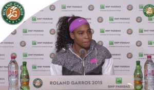 Conférence de presse Serena Williams Roland-Garros 2015 / 8e de finale