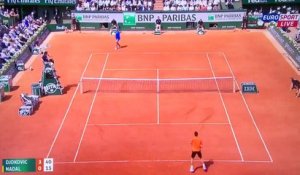 Tennis - L'échange incroyable du match de Tennis Rafael Nadal - Novak Djokovic
