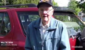 Un homme de 91 ans défonce sa porte de garage avec sa voiture parce qu'il en a toujours rêvé
