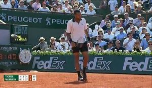 Roland-Garros : Tsonga-Wawrinka, c'est le Suisse qui remporte le duel de cogneurs