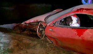 Le crash de Vidal avec sa Ferrari