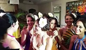 19 06 2015 Miss Tahiti en coulisses, quelques minutes avant le lancement de l'élection