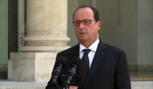 Hollande appelle à l'unité et porte Vigipirate en "alerte maximum" en Isère