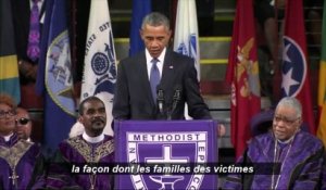 Barack Obama chante "Amazing Grace" en hommage aux victimes de Charleston