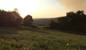 Près de la forêt du Cranou, l'incendie se poursuit