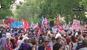 Manifestation à Paris en solidarité avec la Grèce