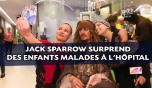 Jack Sparrow surprend des enfants malades à l'hôpital