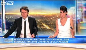 Les agriculteurs perturbent la caravane du Tour