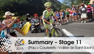 Summary - Stage 11 (Pau > Cauterets - Vallée de Saint-Savin) - Tour de France 2015