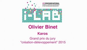 i-LAB 2015 : Olivier Binet prix spécial du jury "création-développement"