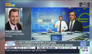 Spéciale BCE: "je crois que le relèvement du plafond des prêts accordés aux banques grecques est un geste très positif": Philippe Gudin – 16/07