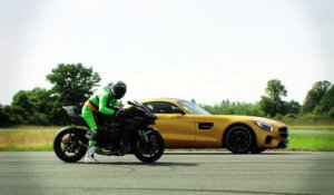 Test d'accélération : Kawasaki H2R vs Mercedes AMG GTS