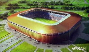 Gabon, Pose de première pierre du stade de Port-Gentiel