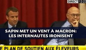 Michel Sapin met un vent à Emmanuel Macron: Les internautes ironisent