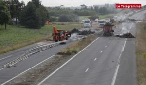 Landerneau. Dégâts très importants sur la voie express