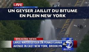 Un geyser jaillit du bitume en plein New York