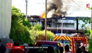 Lunel : la locomotive d'un TGV espagnol prend feu