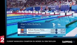 Revivez la victoire de Florent Manaudou au 50m Papillon aux Mondiaux de natation