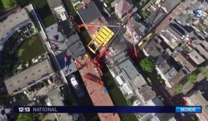 Pays-Bas : deux grues de chantier s'écroulent sur des habitations