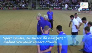 Demi-finales du 38ème Souvenir Robert Millon, Sport Boules, Gap 2015