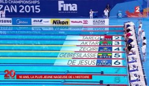 Mondiaux de natation : Alzain Tareq, la plus jeune nageuse de l'histoire