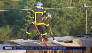 La ligne de train Paris Marseille, perturbée par un TGV en feu