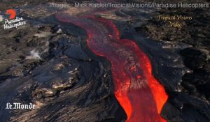 Hawaï : coulée de lave impressionnante d’un volcan