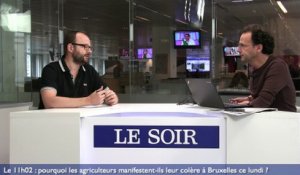 Le 11h02: pourquoi les agriculteurs manifestent-ils leur colère à Bruxelles ce lundi ?