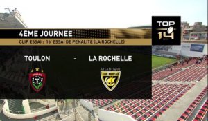 TOP 14 - Toulon - La Rochelle : 45-24 - ESSAI de pénalité (LAR) - Saison 2015/2016