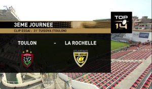 TOP 14 - Toulon - La Rochelle : 45-24 - ESSAI 1 Josua TUISOVA (TLN) - Saison 2015/2016