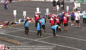 Mène 2, Finale du France Quadrettes Vétérans, Sport Boules, Objat 2015