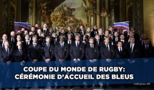 Coupe du monde de rugby: L'arrivée des Bleus à leur cérémonie de bienvenue