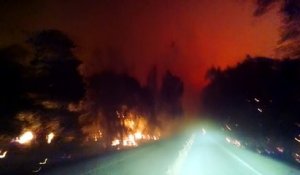 Californie : il filme sa fuite au milieu des flammes