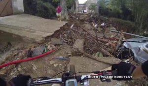 Un champion de VTT filme les ravages causés par les inondations à Lodève