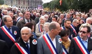 Manifestation des maires du Nord à Lille