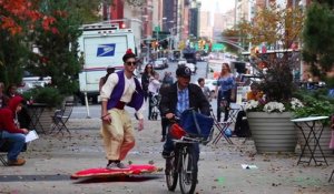 Aladdin et son tapis volant à New York