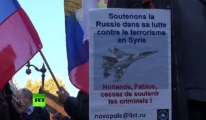 Manifestation de soutien à l'intervention russe en Syrie à Paris