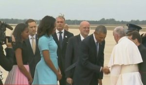 L'accueil réservé par Obama au pape François, à travers les télés américaines