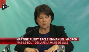 Martine Aubry en a "ras-le-bol" d'Emmanuel Macron